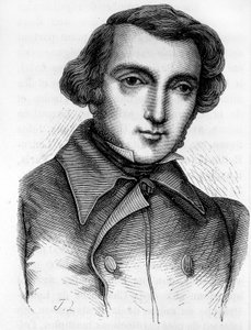 Portret van Alexis de Tocqueville (1805 - 1859), Franse historicus en politicus. Gravure 19e eeuw door Unknown artist