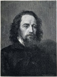 Portret van Alfred, Lord Tennyson (1809 - 1892), Britse dichter en toneelschrijver 19e eeuw door Unknown artist