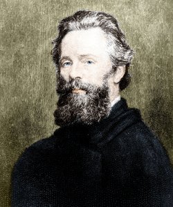 Portret van Amerikaanse dichter en romanschrijver Herman Melville (1819-1891) door Unknown artist