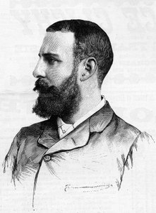 Portret van de Amerikaanse schrijver Francis Marion Crawford (1854-1909) in 1887.