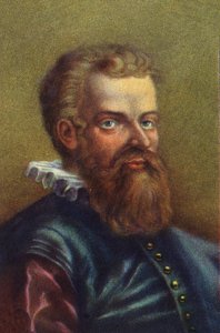 Portret van Andre Vesale, anatoom. door Unknown Artist