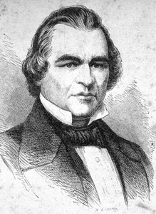 Portret van Andrew Johnson, Amerikaanse staatsman - in 
