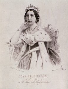 Portret van Anna de la Grange in Lucrezia Borgia (gravure)
