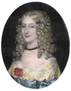 Portret van Anne-Geneviève de Bourbon-Condé (1619-1679), hertogin van Longueville - gravure 19e eeuw door Unknown artist