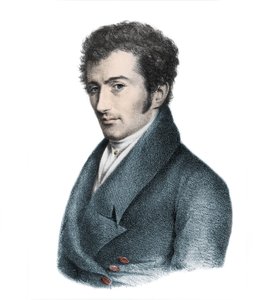 Portret van Anselm Huttenbrenner (1794-1868) Oostenrijkse componist