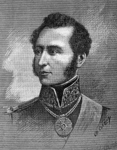 Portret van Antonio Jose de Sucre (1795-1830) - Venezolaans onafhankelijkheidsleider - gravure door Unknown artist