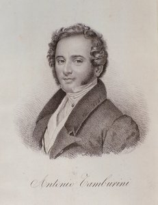 Portret van Antonio Tamburini (gravure)