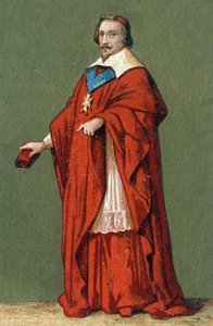Portret van Armand Jean Du Plessis, Kardinaal de Richelieu (1585 - 1642) door Unknown artist