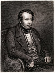 Portret van Augustin Thierry, Franse historicus (gravure)