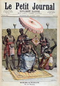 Portret van Behanzin (1844-1900), koning van Dahomey (Benin) - in 