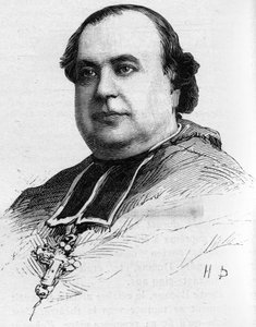 Portret van bisschop Marechal, bisschop van Laval die stierf in 1887.