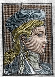 Portret van Brunehaut of Brunehilde (ca. 534-613) vrouw van Sigebert I.