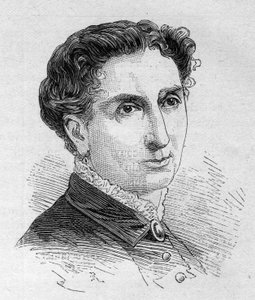 Portret van Catherine Julie Clementine Jouassain, Franse comédienne, lid van de Comédie Française. Gravure in 