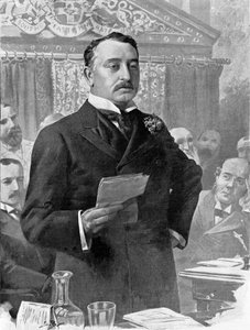 Portret van Cecil John Rhodes (1853-1902) Britse zakenman en koloniaal bestuurder door Unknown artist