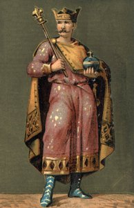 Portret van Karel II de Kale (823 - 877), koning van Frankrijk