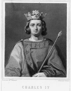 Portret van Karel IV de Schone (1294 - 1328), Koning van Frankrijk - in 