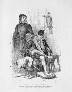 Portret van Karel IX en Catharina de