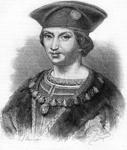 Portret van Karel VIII koning van Frankrijk (1470-1498).