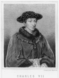 Portret van Karel VII (1403 - 1461), Koning van Frankrijk - in 