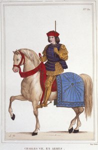 Portret van Charles VII (1403 - 1461), Koning van Frankrijk, gravure uit 1830 door Unknown artist