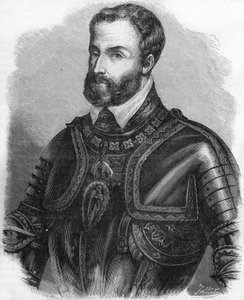 Portret van Karel V (1500-1558), keizer van het Heilige Roomse Rijk van 1519 tot 1556. Gravure uit de 19e eeuw.