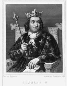 Portret van Karel V de Wijze (1338 - 1380), Koning van Frankrijk - in 