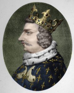 Portret van Karel V de Wijze (1338 - 1380), koning van Frankrijk door Unknown artist