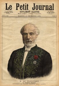 Portret van Charles de Freycinet (1828-1923), ingenieur, lid van de academie des sciences (1882) en van de academie française (1890), politicus, herhaaldelijk voorzitter van de raad (1879-1880)