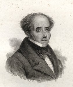 Portret van Chateaubriand, gravure van de 19e eeuw door Unknown artist