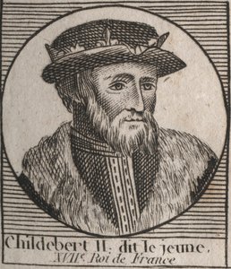 Portret van Childebert II door Unknown