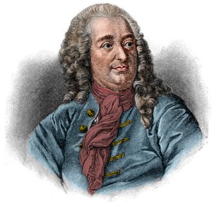 Portret van Christian von Wolff, Duitse jurist, wiskundige en filosoof. Gravure