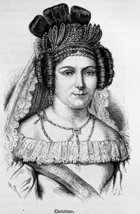 Portret van Christine van Zweden, ook wel Koningin Christine genoemd (1626-1689).