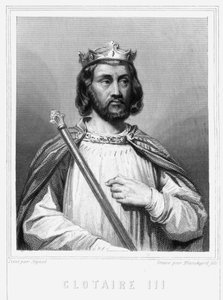 Portret van Clotaire III (652 - 673), Koning van Neustrië en Bourgondië - in 