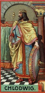 Portret van Clovis, koning van de Franken van 481-511 AD door Unknown artist