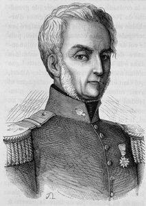 Portret van Courtais. Gravure van het einde van de 19e eeuw in 