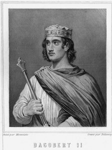 Portret van Dagobert II, koning van Austrasië - in 