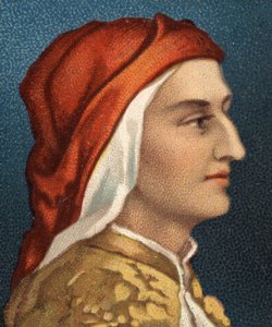 Portret van Dante Alighieri (1265-1321), Italiaanse schrijver door Unknown artist