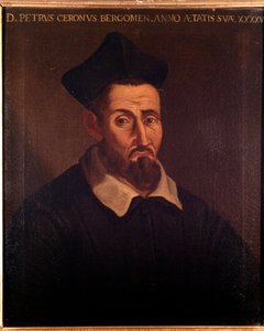 Portret van Domenico Pietro Ceron, Italiaanse muziektheoreticus, zanger en priester door Unknown artist