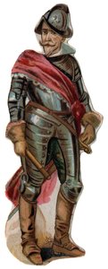 Portret van Don Ferdinand (Fernando) Alvarez de Toledo, Hertog van Alba (Alba) (1507-1582). Chromolithografie, late 19e eeuw.
