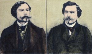 Portret van Edmond Goncourt (1822-1896) en Jules Goncourt (1830-1870) broers schrijvers