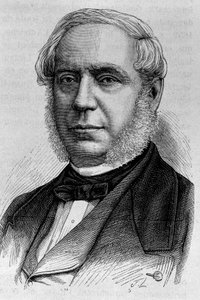 Portret van Edouard Drouyn de Lhuys (1805 - 1881). Gravure uit het einde van de 19e eeuw in 
