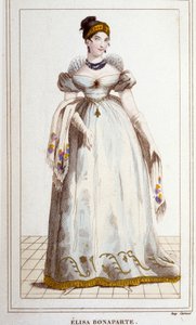 Portret van Elisa Bonaparte (Maria Anna genaamd Eliza)