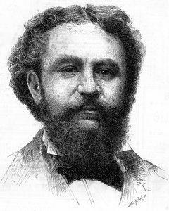 Portret van Emile Bergerat (1845-1923), Franse schrijver.