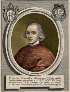 Portret van Ercole Consalvi (1757-1824), kardinaal staatssecretaris van Pius VII. Gravure uit de 19e eeuw door Unknown artist