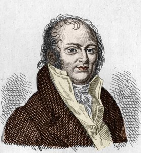 Portret van Etienne Geoffroy Saint Hilaire (1772-1844), Franse natuuronderzoeker. Gravure uit 1835.