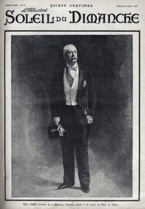 Portret van Felix Faure (1841-1899), president van de Franse Republiek gepubliceerd tijdens zijn dood op 16 februari in het Palais de l