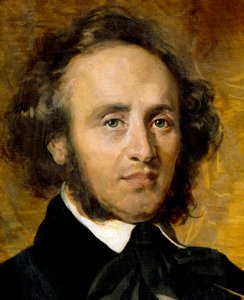 Portret van Felix Mendelssohn Bartholdy (1809-1847) Duitse componist