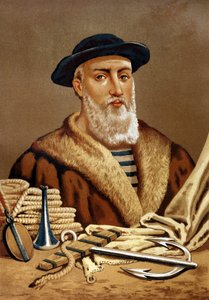 Portret van Ferdinand Magellaan, Portugese navigator (1480 - 1521). naar 