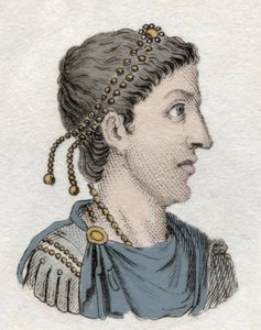 Portret van Flavius Honorius (384-423), Romeinse keizer door Unknown artist