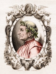 Portret van Francesco Petrarca (Petrarca) (1304-1374), Italiaanse dichter